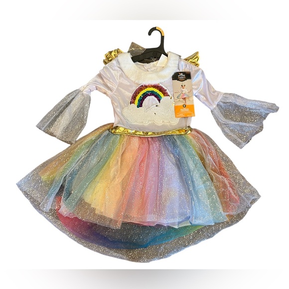 HIDE & EEK! colorful Rainbow Unicorn Halloween child Costume Dress up oufit NWT - Picture 2 of 4